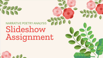 Preview of Narrative Poetry: Analysis Assignment