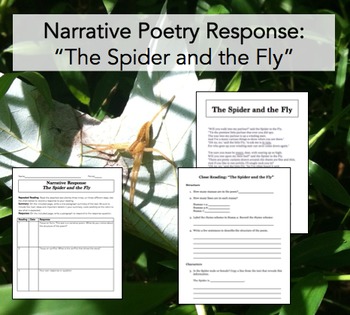 Preview of Narrative Poetry Response: The Spider and the Fly