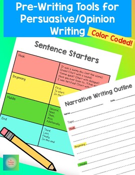 Preview of Narrative Pre Writing Tools: Sentence Starters and Outline