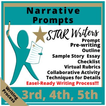 Preview of Narrative Prompts, Organizers, Writing Process Grades 2-5