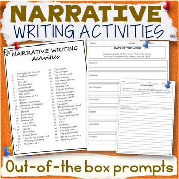 Narrative Prompts and Creative Writing Activities - Print and Digital ...