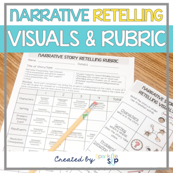 Preview of Narrative Retelling Rubric and Visuals