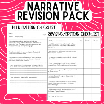 Preview of Narrative Revision Pack