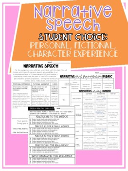 Preview of Narrative Speech - Student Choice
