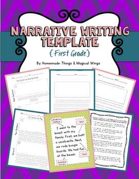 Narrative Writing Template (First Grade) by Homemade Things and Magical