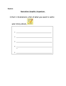 Preview of Narrative Story Writing Planner Packet