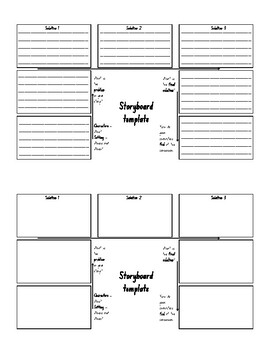 Narrative - Storyboard Template by TeachingTings | TPT