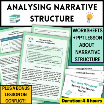 Preview of Narrative Structure Package: PPT Lessons + Worksheets