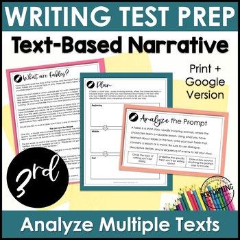 Preview of Narrative Text-Based Writing Test Prep |  3rd Grade