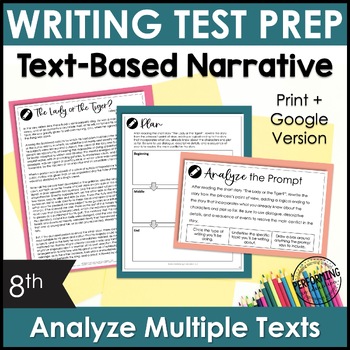 Preview of Narrative Text-Based Writing Test Prep |  8th Grade