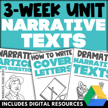 Preview of Narrative Text Bundle - Slideshow Lessons, Worksheets, and Rubrics - OSSLT OLC4O