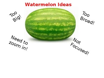 Preview of Narrative Watermelon vs Seed PowerPoint  and Smart Notebook Versions