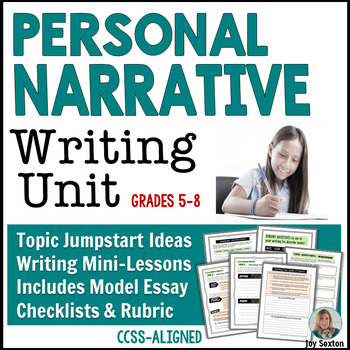 Preview of Narrative Writing - Personal Narrative Unit Grades 5 - 8