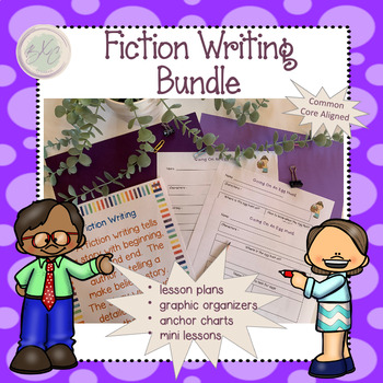Preview of Fiction Writing - 2nd Grade Bundle -Lessons, graphic organizers, rubrics, W2.3