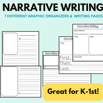 Preview of Narrative Writing - 7 GRAPHIC ORGANIZER AND 3 WRITING PAGES