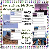 NARRATIVE WRITING PROMPTS: Pictures, Graphic Organizers, & Rubric