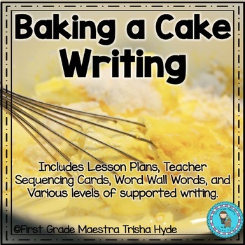Preview of Baking a Cake Writing Prompt