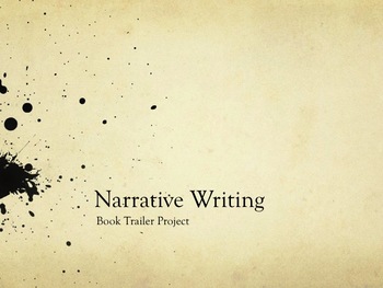 Preview of Narrative Writing - Book Trailer Project