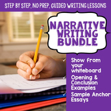 Narrative Writing Lessons- Guided No Prep Step By Step Bundle
