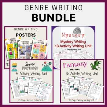 Preview of Narrative Writing Bundle- Creative Writing Fantasy, Mystery, Science Fiction