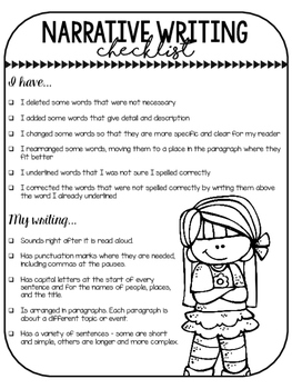 Narrative Writing Checklist by Its a Teacher Life | TpT