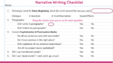 Narrative Writing Checklist Google Slides