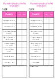 Narrative Writing Checklist (student and teacher check)
