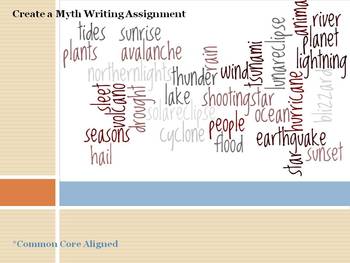 Preview of Narrative Writing - Create a Myth