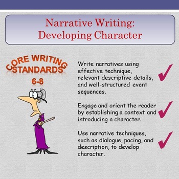 Preview of Narrative Writing - Developing Character