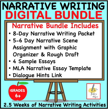 Preview of Narrative Writing Digital BUNDLE: 2.5 Weeks of Writing Activities (Grades 6+)