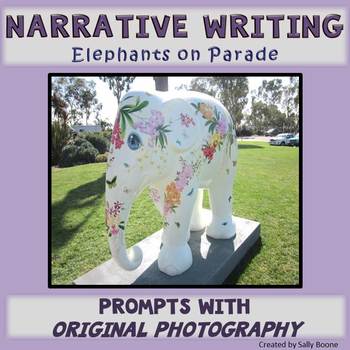 Preview of Narrative Writing Prompts Elephants on Parade