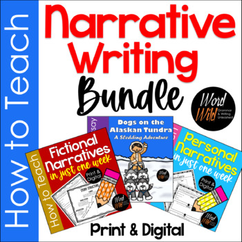 Preview of Narrative Writing Essay Bundle Fictional Personal Text Dependent Narratives