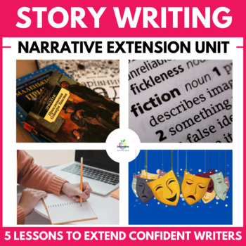 Preview of Narrative Writing Extension Unit | Story Elements | Writing | Distance Learning