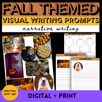 Preview of Narrative Writing Fall Themed Visual Narrative Writing Prompts