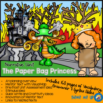 Preview of Narrative Writing Five Week Unit - The Paper Bag Princess