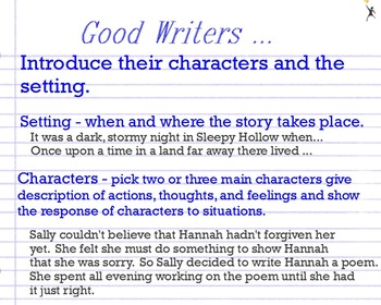 Preview of Narrative Writing Flipchart in ActivInspire