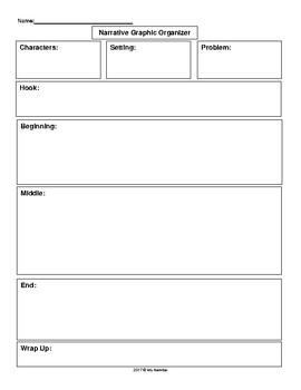 Preview of Narrative Writing Graphic Organizer