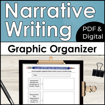 Narrative Writing Graphic Organizer in PDF, GOOGLE, & Easel by Love and ...