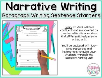 Personal Narrative Writing, Transition Words, Sentence ...