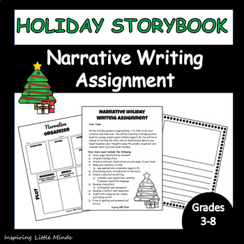 Preview of Narrative Writing Holiday Story Book Assignment