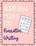 Narrative Writing Hooks Anchor Chart
