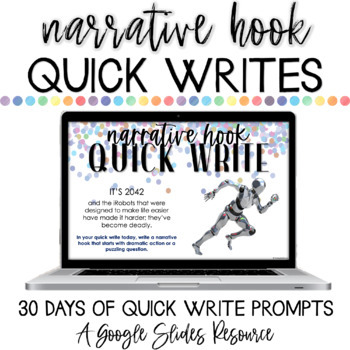 Preview of Narrative Writing Hooks - Daily Writing Prompts to Generate Leads & Intros 