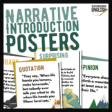 Narrative Writing Hooks Introduction Posters