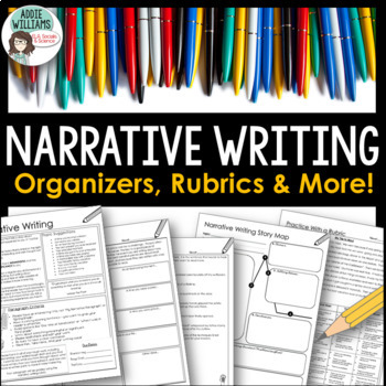 Preview of Narrative Writing - Graphic Organizers, Rubrics & More For A Personal Narrative