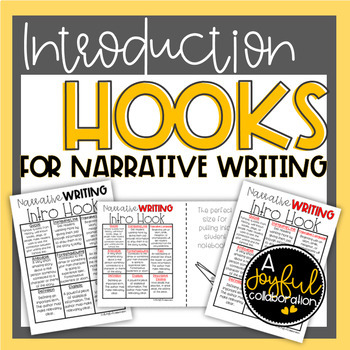 Preview of Narrative Writing Introduction Hooks