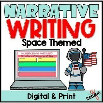 Preview of Narrative Writing Lesson Activity Unit 2nd 3rd Grade (Space Themed)