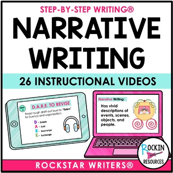 Preview of Narrative Writing VIDEOS - Narrative Essay Mini-Lesson Videos | BUNDLE OF VIDEOS
