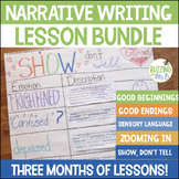 Narrative Writing Mini Lesson Unit Bundle | Hands On, Step
