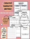 Narrative Writing Organizer, FULL writing process breakdown!