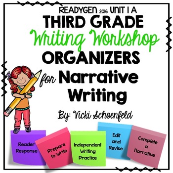 Preview of Narrative Writing Organizers for Third Grade Readygen